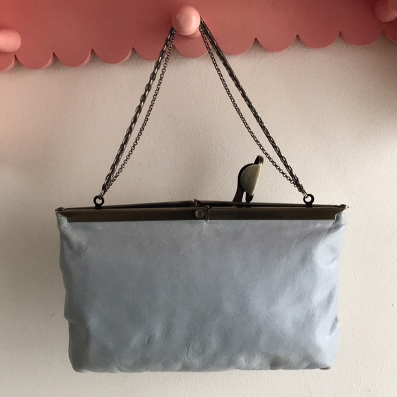 HOBO mini bag cream white leather clutch or 3 chain strap beautiful evening bag - Picture 2 of 10